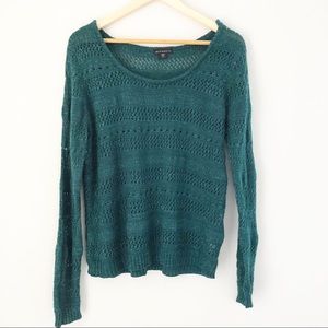 Metaphor Green Sparkly Knit Sweater Sz XL